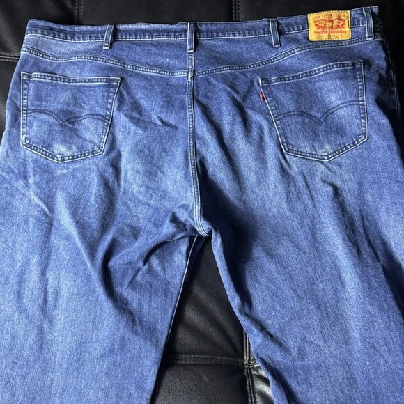 Levi’s 559 Men’s Relaxed Straight Leg Stretch Jeans Faded Blue Denim 56x30 - Picture 2 of 10